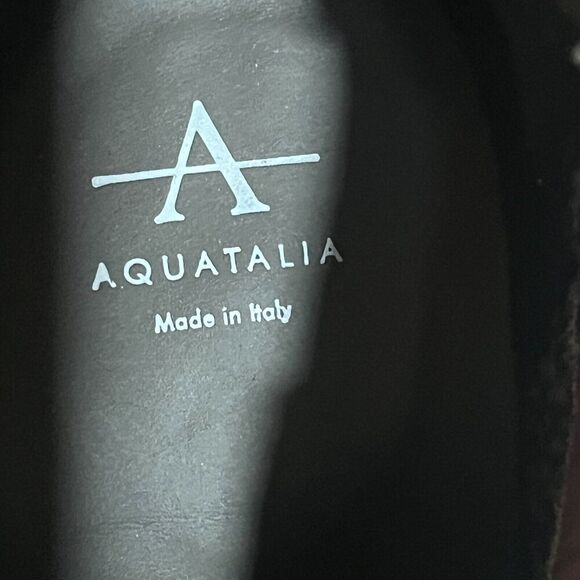 Aquatalia Women's Size 8 Leather Block Heel Brown Rust Suede Ankle Booties $495 - Picture 10 of 10